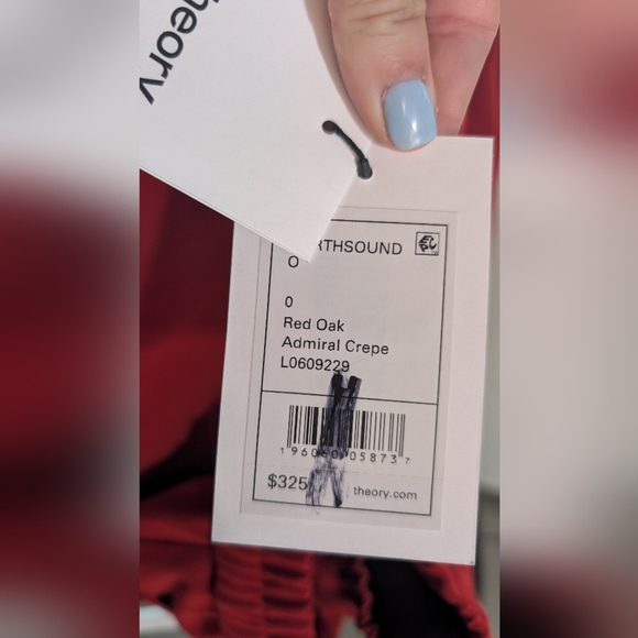 269-NWT Theory Women's Vibrant Red Jogger Pants - Picture 4 of 7